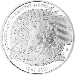 10 Euro Griechenland 2021 Silber PP - Schlacht von Kreta