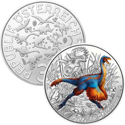 3 € Österreich 2022 Super Saurier Ornithomimus...