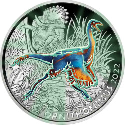 3 € Österreich 2022 Super Saurier Ornithomimus...