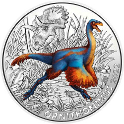 3 € Österreich 2022 Super Saurier Ornithomimus Velox (12.)