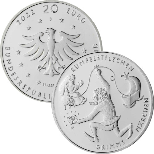 20 Euro Deutschland 2022 Silber bfr. - Rumpelstilzchen