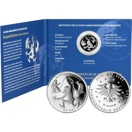 20 Euro Deutschland 2022 Silber PP - Rumpelstilzchen