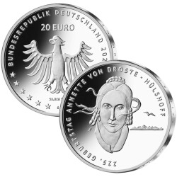 20 Euro Deutschland 2022 Silber bfr. - Annette von Droste-Hülshoff