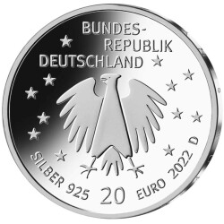 20 Euro Deutschland 2022 Silber bfr. - Kinderhilfswerk