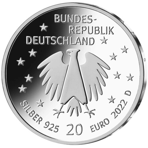 20 Euro Deutschland 2022 Silber PP - Kinderhilfswerk