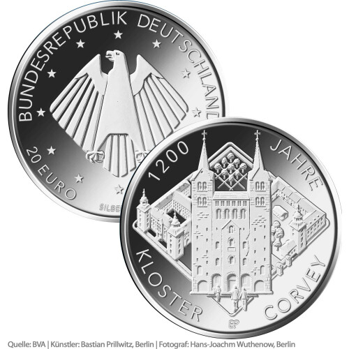 20 Euro Deutschland 2022 Silber PP - Kloster Corvey