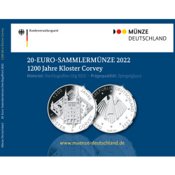 20 Euro Deutschland 2022 Silber PP - Kloster Corvey