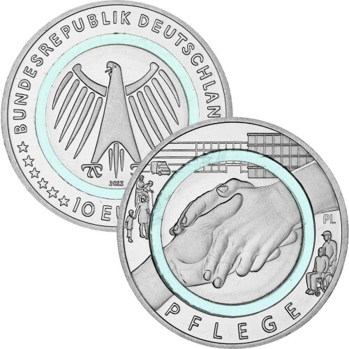 10 Euro Gedenkmünze Deutschland 2022 bfr. - Pflege - D München