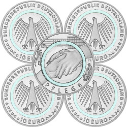 5 x 10 Euro Gedenkmünze Deutschland 2022 bfr. -...