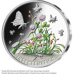 5 Euro Gedenkmünze Deutschland 2022 PP -  Insektenreich