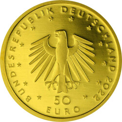 5 x 50 Euro Goldmünze Deutschland 2022 - "Konzertgitarre" - Serie: Musikinstrumente - Set: ADFGJ