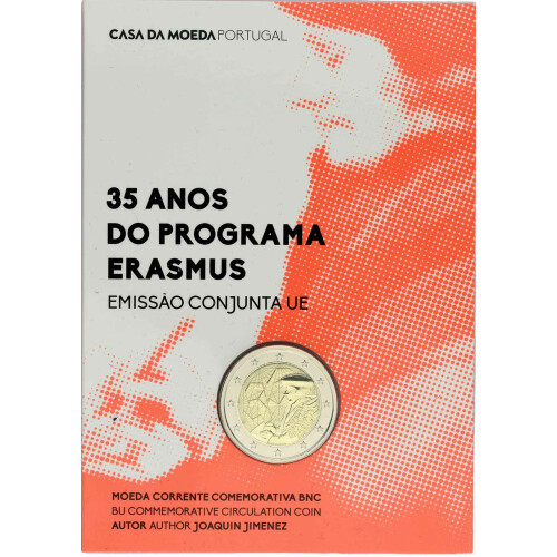 2 Euro Gedenkmünze Portugal 2022 st - 35 Jahre Erasmus - CoinCard