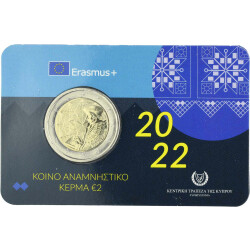 2 Euro Gedenkmünze Zypern 2022 st - 35 Jahre Erasmus...