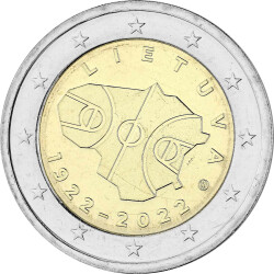 2 Euro Gedenkm&uuml;nze Litauen 2022 bfr. - 100 Jahre...
