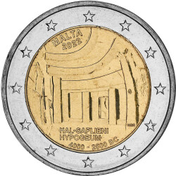 2 Euro Gedenkmünze Malta 2022 bfr. - Hal Saflieni