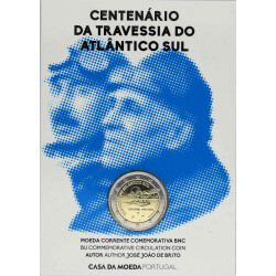 2 Euro Gedenkmünze Portugal 2022 st - 100 Jahre Überquerung Südatlantik- CoinCard