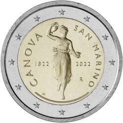 2 Euro Gedenkmünze San Marino 2022 st - Antonio Canova