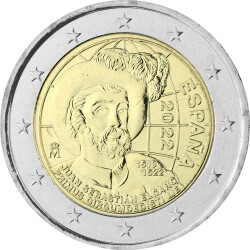 2 Euro Gedenkm&uuml;nze Spanien 2022 bfr. -...