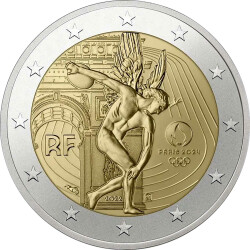 2 Euro Gedenkmünze Frankreich 2022 st - Olympia...