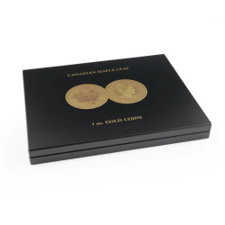 Münzkassette für 30 Maple Leaf Goldmünzen in Kapseln