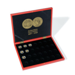Münzkassette für 28 Vreneli Goldmünzen in Kapseln