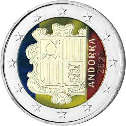 2 Euro Kursm&uuml;nze Andorra 2021 bankfrisch -...