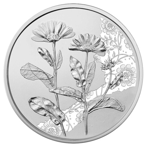 10 Euro Gedenkmünze Österreich 2022 Silber hgh - Die Ringelblume