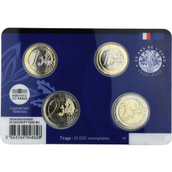 1 & 2 Euro Kursmünze Frankreich 2021 / 2022 st -...