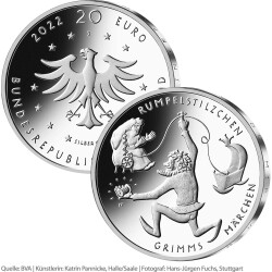 Jahressatz: 4 x 20 Euro Deutschland 2022 Silber bfr. -...