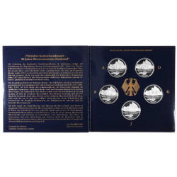 5 x 10 DM Gedenkmünze 2001 PP - Katharinenkloster...