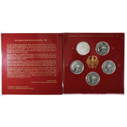 5 x 10 DM Gedenkmünze 1999 PP - 50 Jahre SOS -...