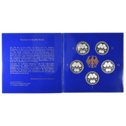 5 x 10 DM Gedenkmünze 1998 PP - 50 Jahre Deutsche...