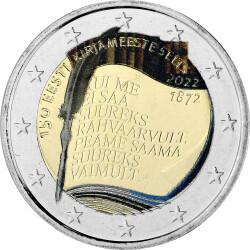 2 Euro Estland 2022 - 150. Jahre Literatur-Gesellschaft -...