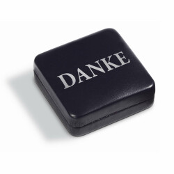 Münzetui NOBILE mit Aufdruck „DANKE“ für eine deutsche 10 € Polymer in Kapseln