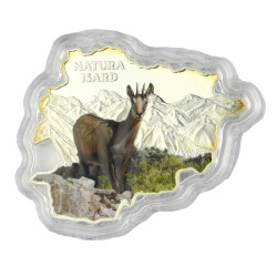 10 Dinar Andorra 2013 Silber PP - Gämse coloriert