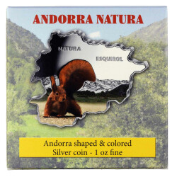 10 Dinar Andorra 2013 Silber PP - Eichh&ouml;rnchen...