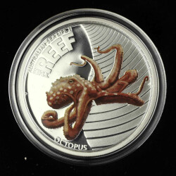 50 Cent Australien 2012 Silber PP - Octopus coloriert
