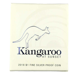 1 Dollar Australien 2018 Silber PP - Känguru bei...