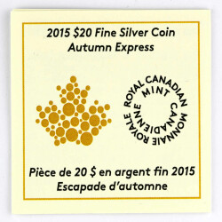 20 Dollar Kanada 2015 Silber PP - Herbstexpress