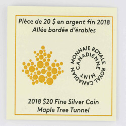 20 Dollar Kanada 2018 Silber PP - Ahornbaum Tunnel