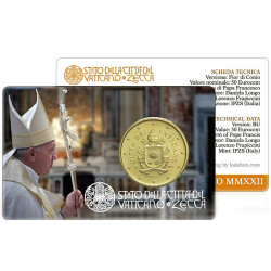 50 cent Coincard Vatikan 2022 - Franziskus - Nr. 13