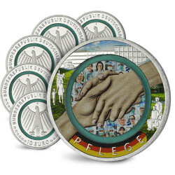 5 x 10 Euro Deutschland 2022 - Pflege - A D F G J -...