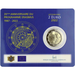 2 Euro Gedenkm&uuml;nze Luxemburg 2022 st - 35 Jahre...