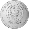 100 Francs Ruanda 2023 - 1 Unze Platin BU - Lunar: Jahr des Hasen