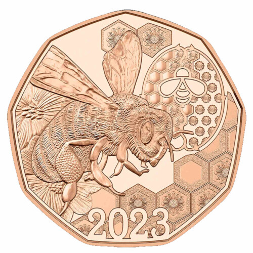 5 Euro Gedenkmünze Österreich 2023 Kupfer bfr. - Bienentanz