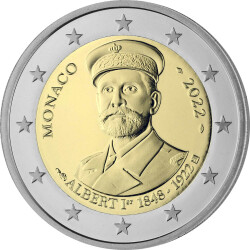 2 Euro Gedenkmünze Monaco 2022 PP - 100. Todestag...