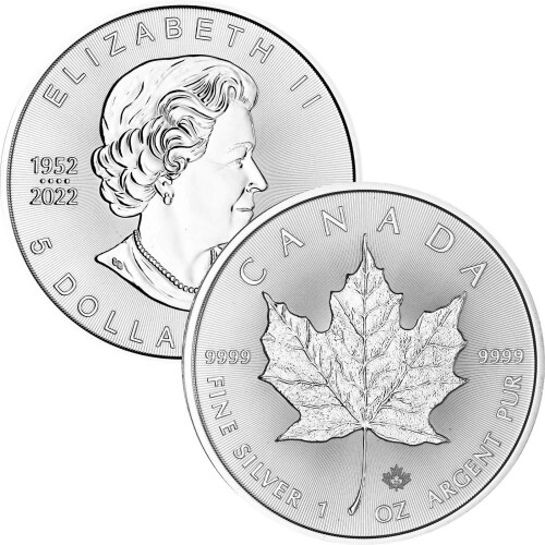 1 Unze Silber Maple Leaf 2023