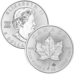 1 Unze Silber Maple Leaf 2023