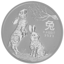 1 Unze Silber Jahr des Hasen BU / Hase 2023 - Lunar...