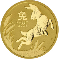 1 Unze Gold Jahr des Hasen BU / Rabbit 2023 - Lunar...